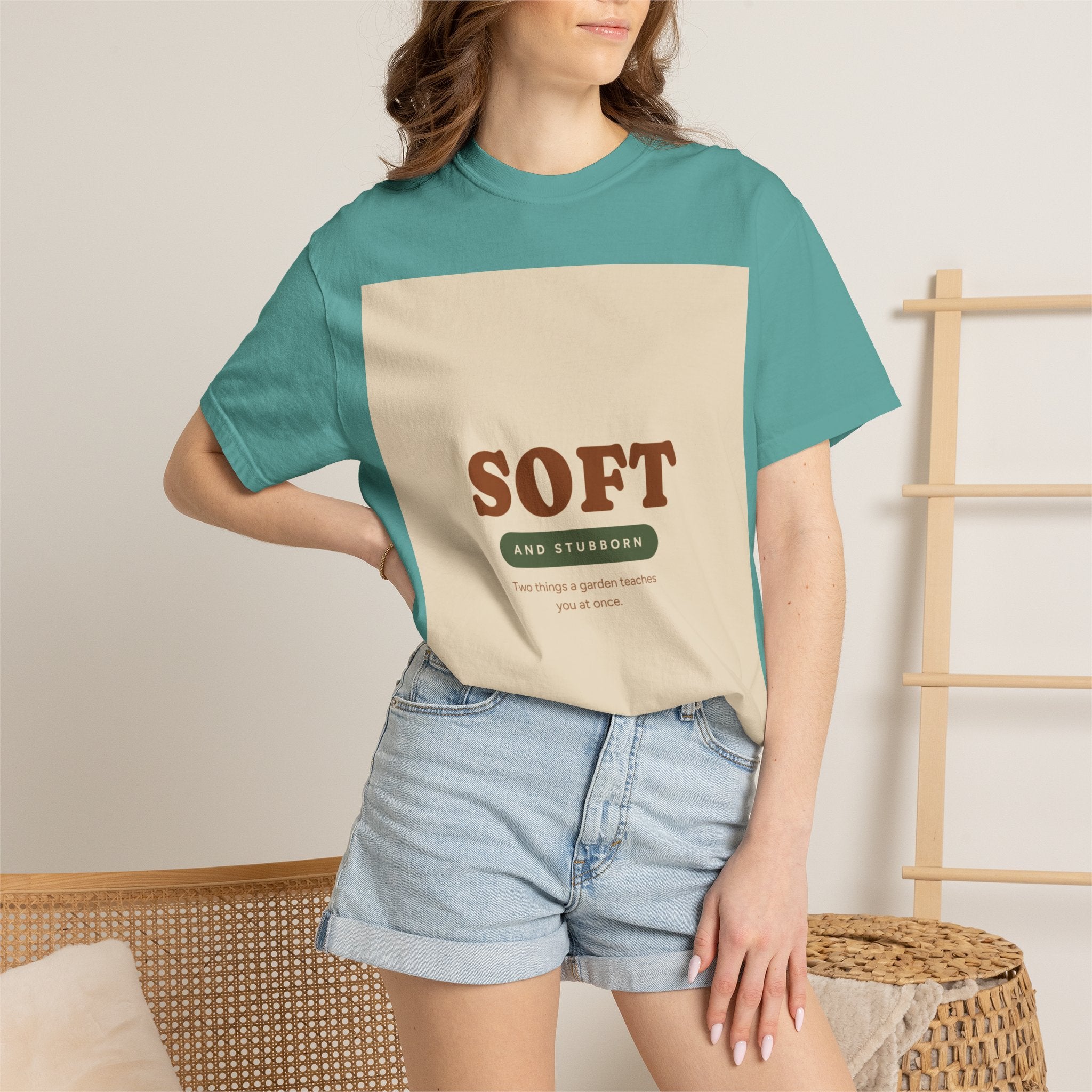 Soft and Stubborn T-Shirt — Retro Cream Graphic Tee