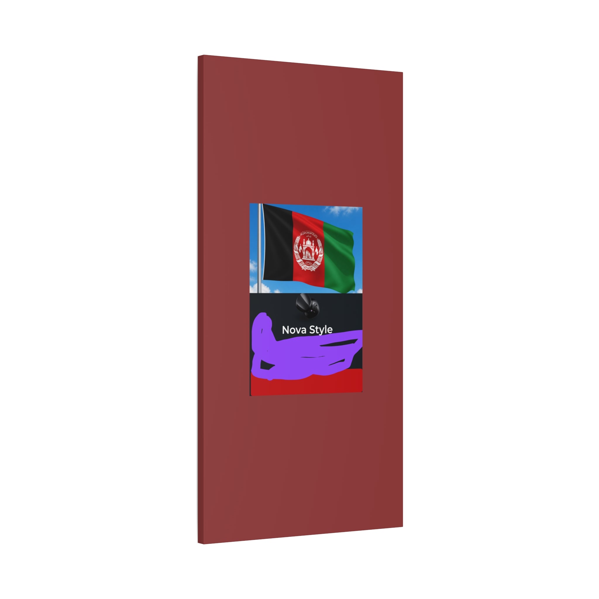 Afghan Flag Matte Canvas Print — Stretched 1.25" Wall Art