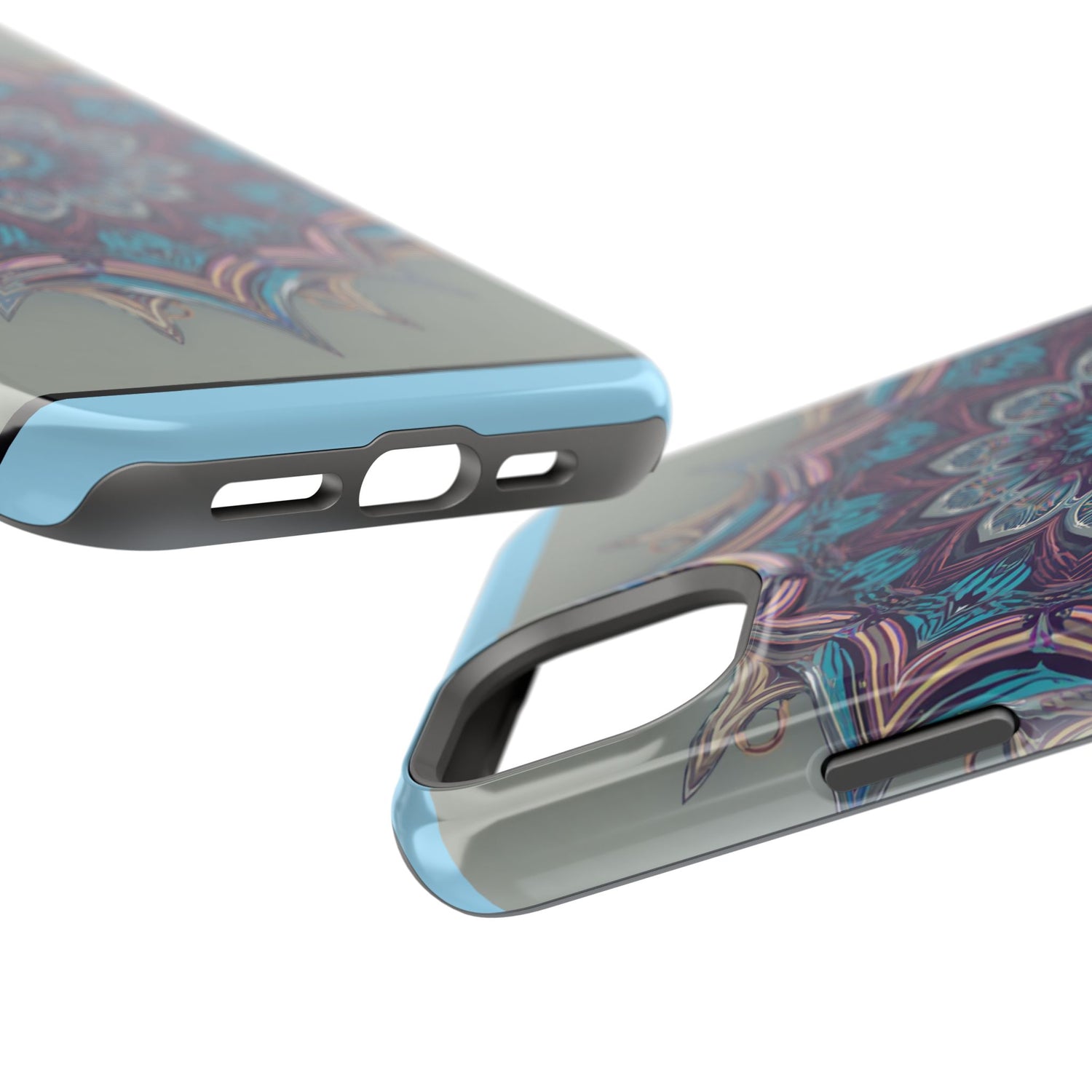 Phone Case — Blue Purple Mandala Magnetic Impact-Resistant Case