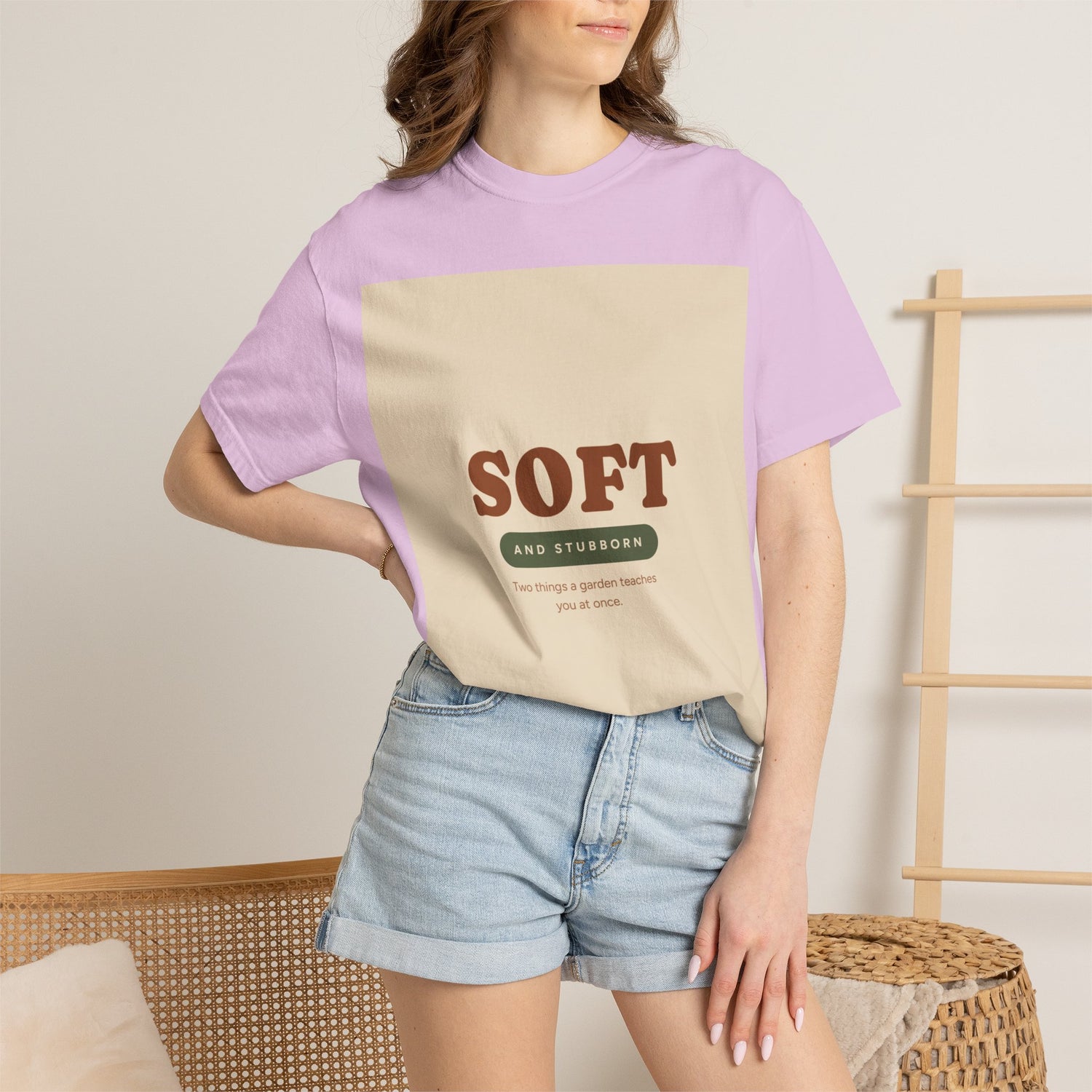 Soft and Stubborn T-Shirt — Retro Cream Graphic Tee