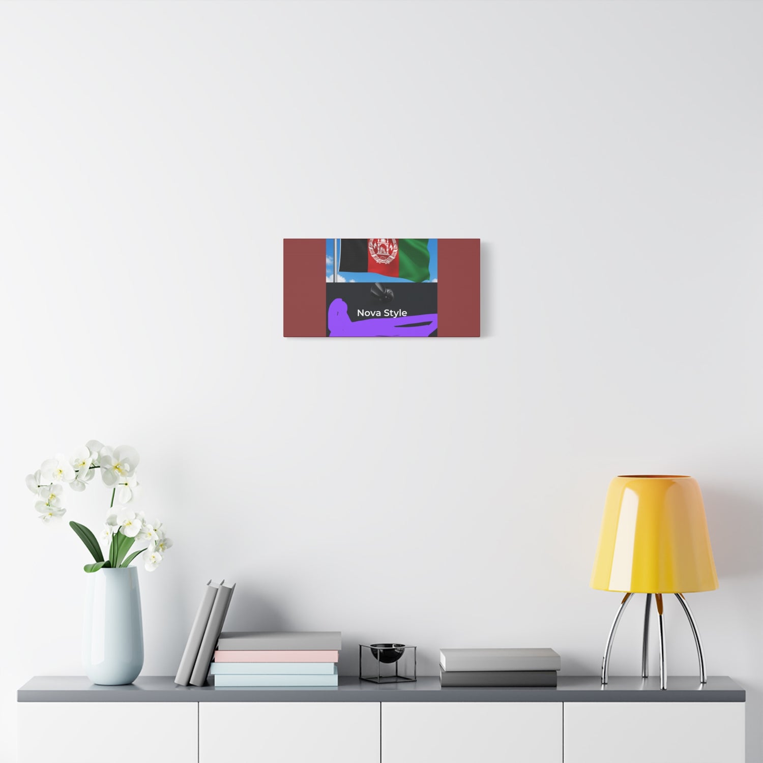 Afghan Flag Matte Canvas Print — Stretched 1.25" Wall Art