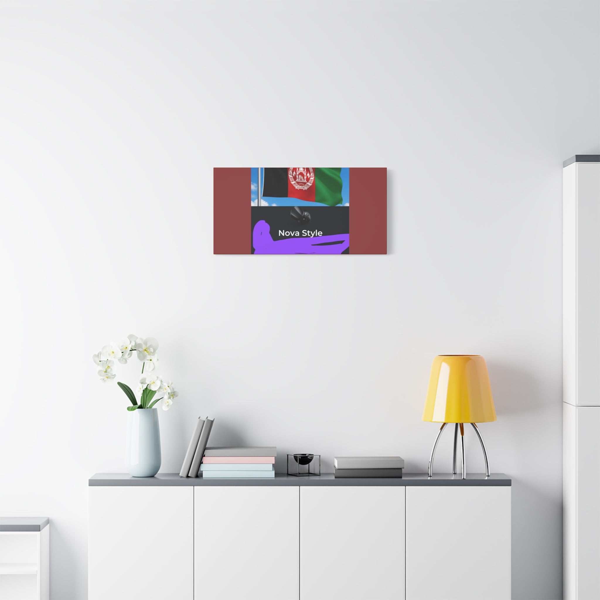 Afghan Flag Matte Canvas Print — Stretched 1.25" Wall Art
