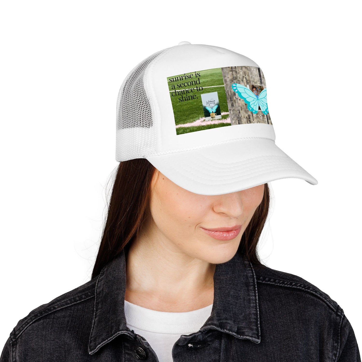 Butterfly Memorial Trucker Hat — In Loving Memory Grave Marker Cap
