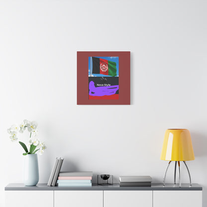Afghan Flag Matte Canvas Print — Stretched 1.25" Wall Art