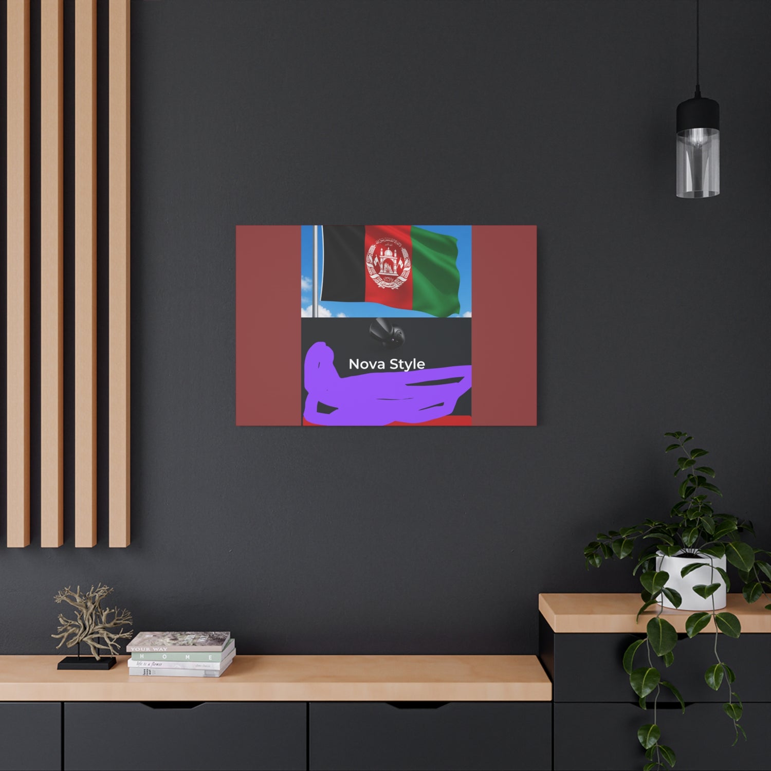 Afghan Flag Matte Canvas Print — Stretched 1.25" Wall Art