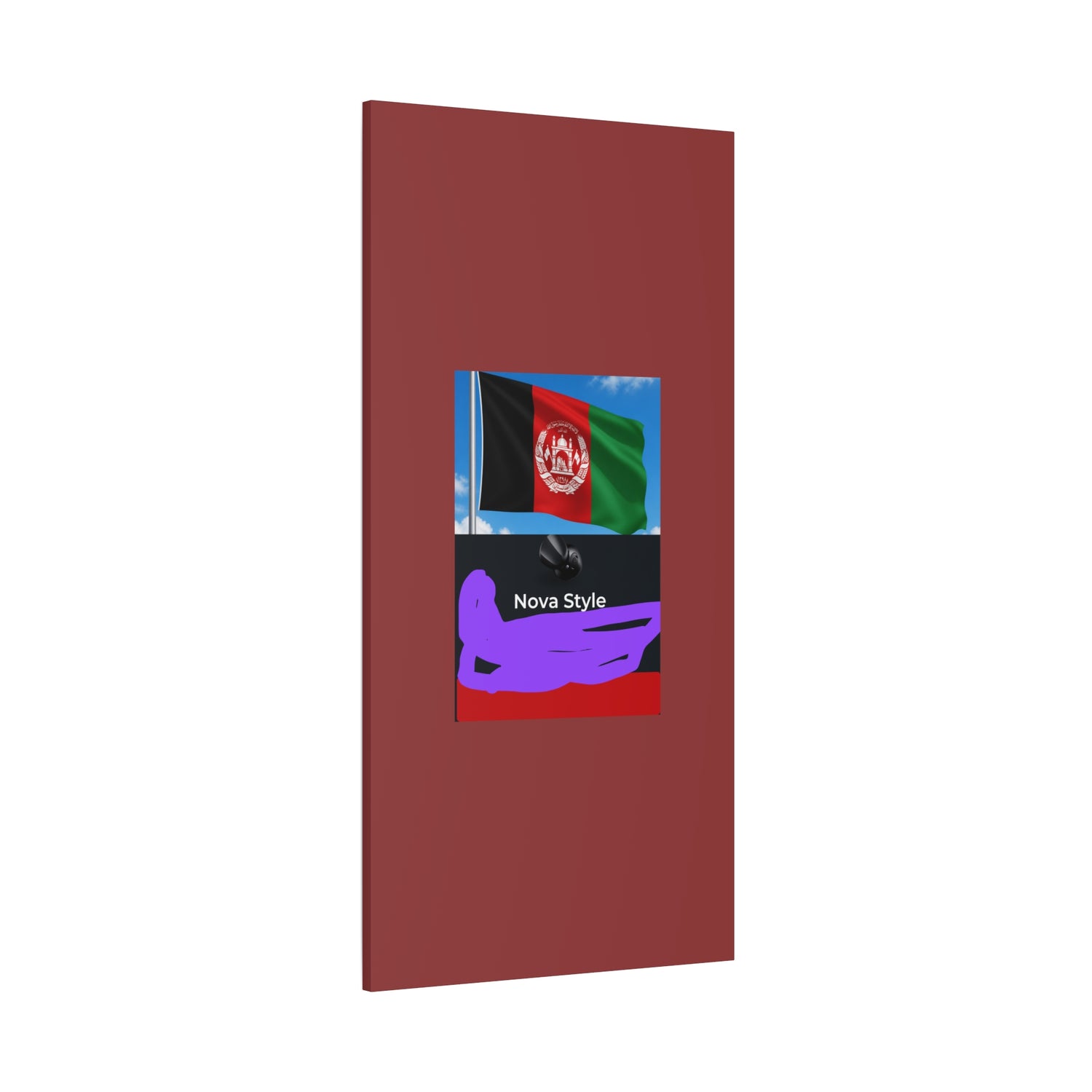 Afghan Flag Matte Canvas Print — Stretched 1.25" Wall Art