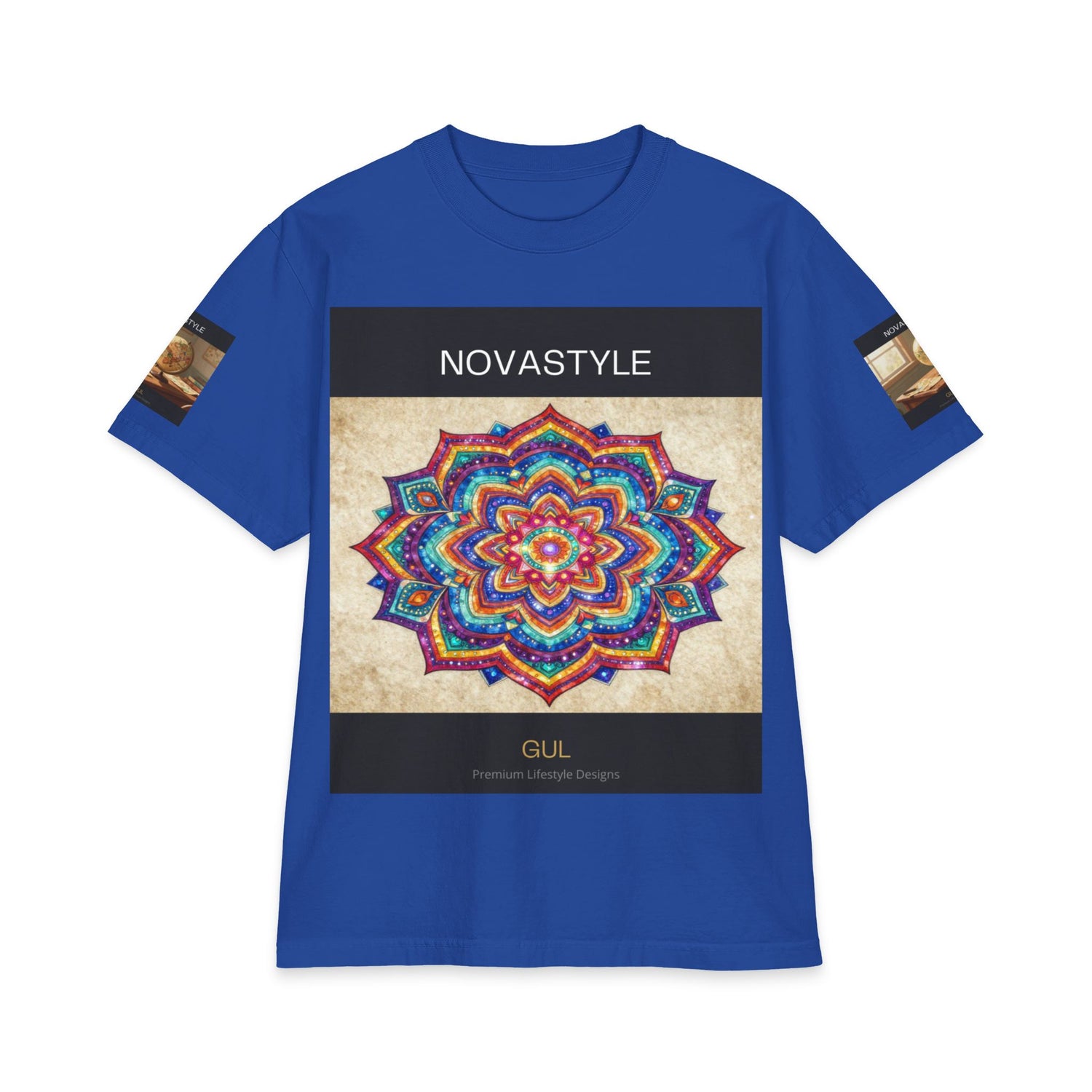 T-Shirt — NOVASTYLE Colorful Mandala &amp; Bonsai Graphic Tee