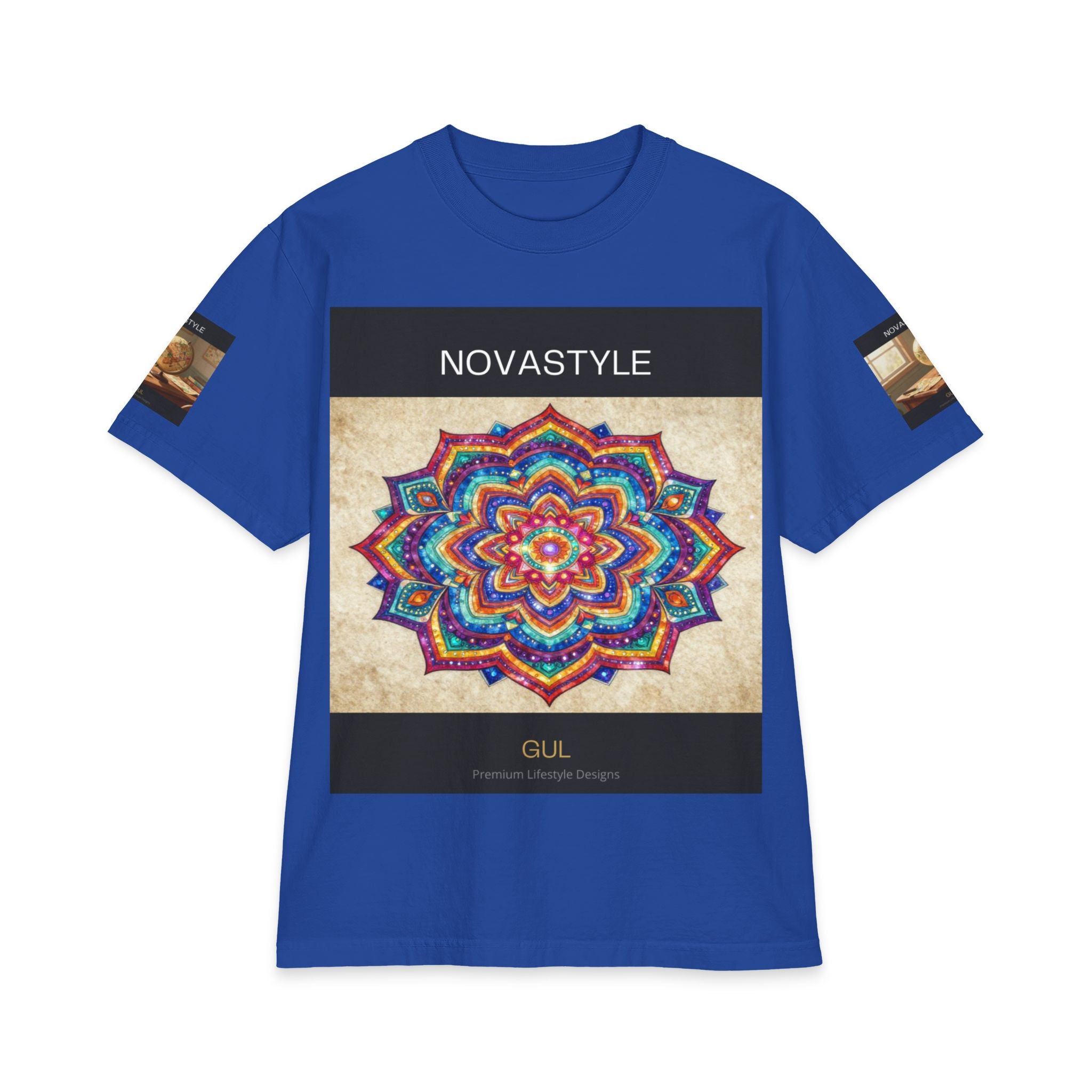 T-Shirt — NOVASTYLE Colorful Mandala &amp; Bonsai Graphic Tee