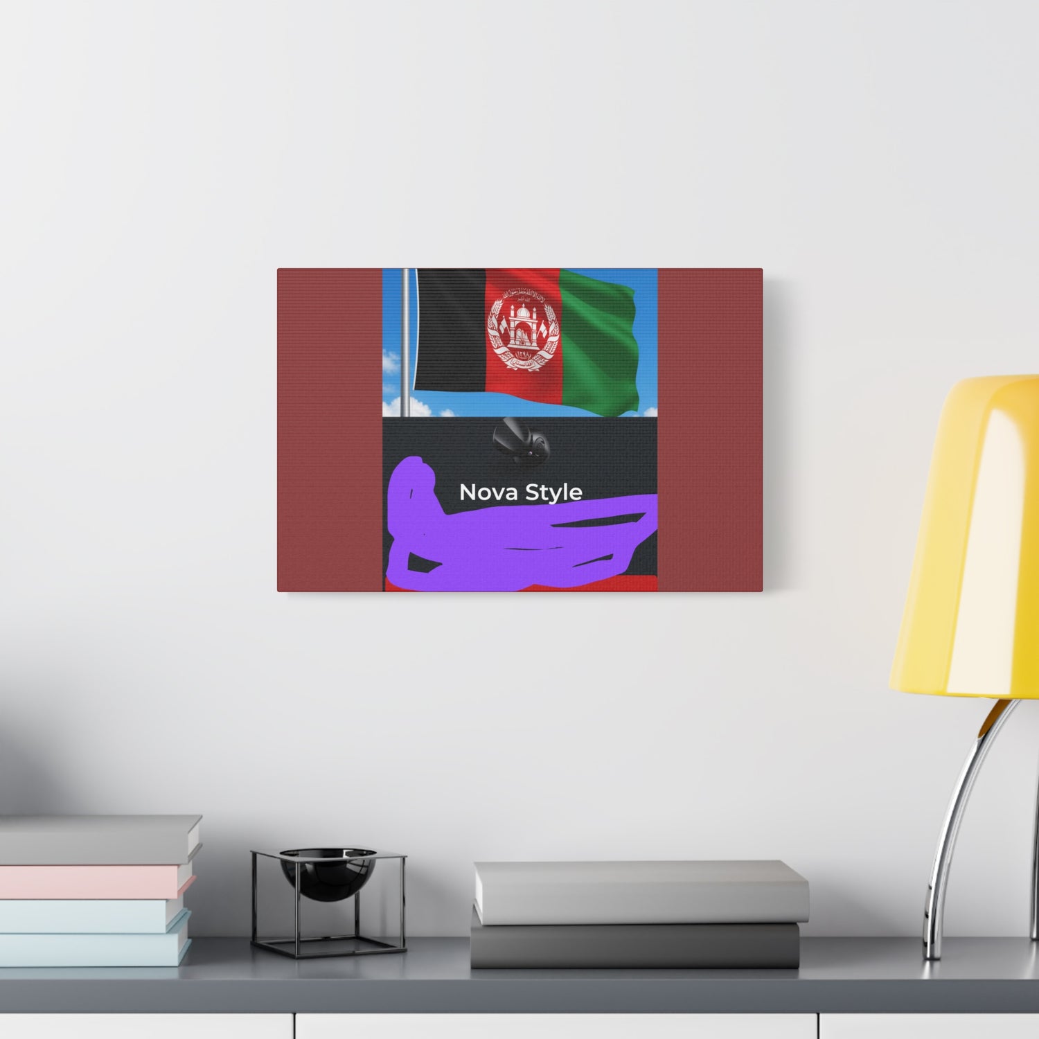 Afghan Flag Matte Canvas Print — Stretched 1.25" Wall Art