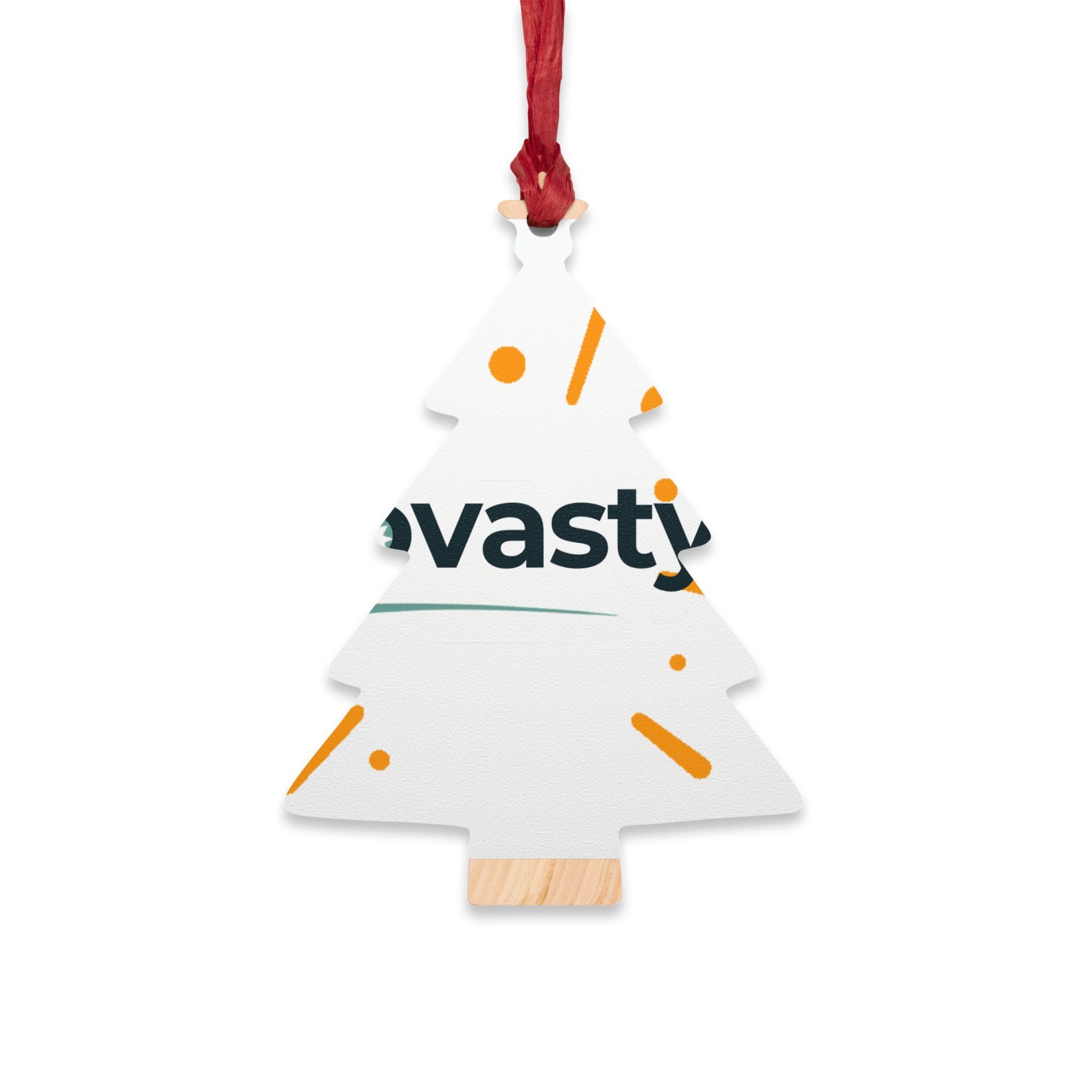 Bell-Shaped Wooden Ornament — Minimal Logo &amp; Illustration Holiday Decoration