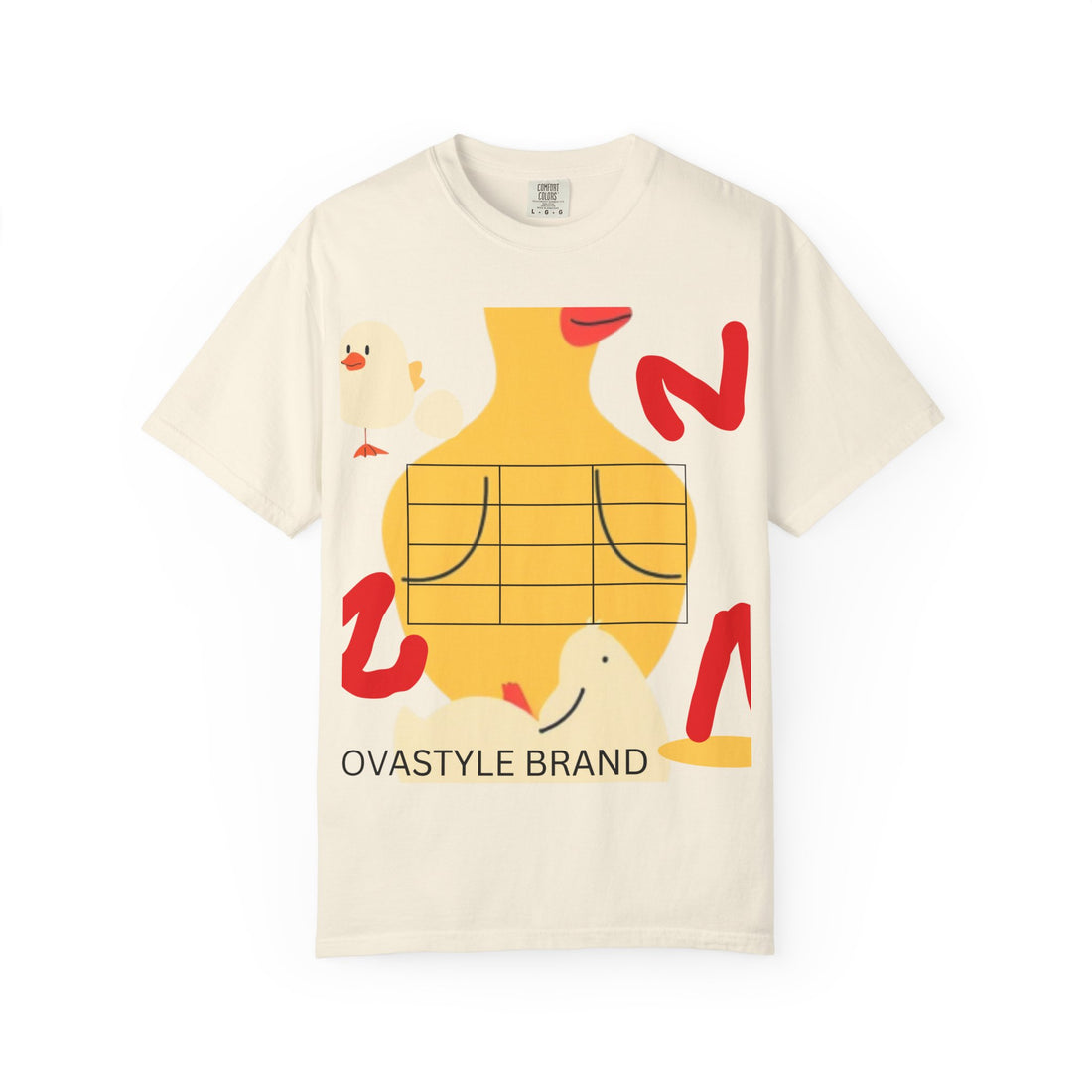 Graphic T-Shirt — Playful Koi &amp; Vase Collage Tee (OVASTYLE Brand)