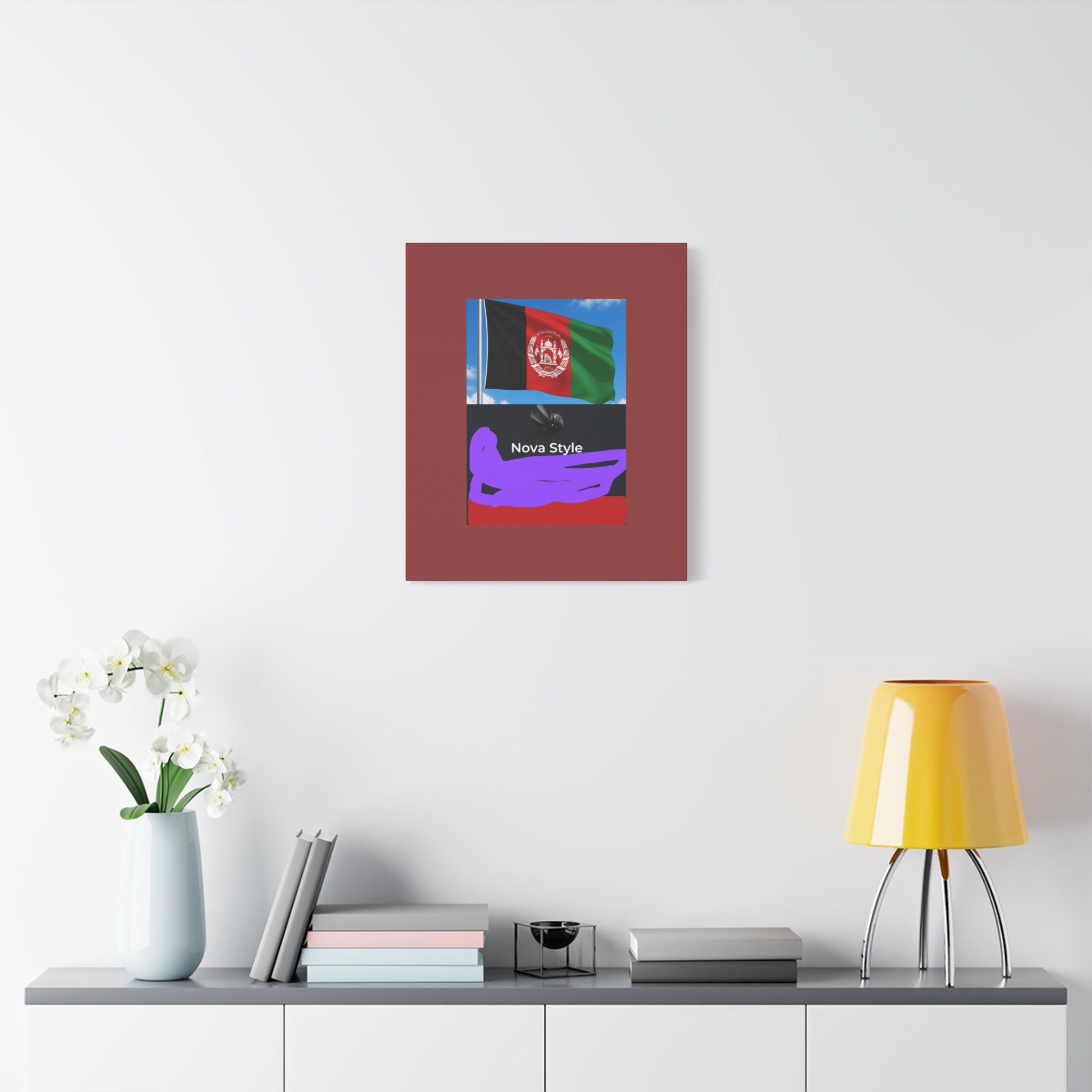 Afghan Flag Matte Canvas Print — Stretched 1.25" Wall Art