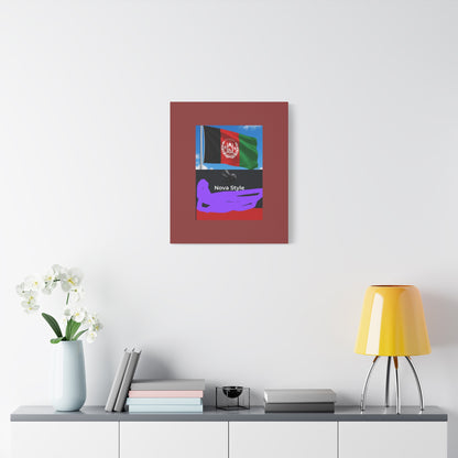 Afghan Flag Matte Canvas Print — Stretched 1.25" Wall Art