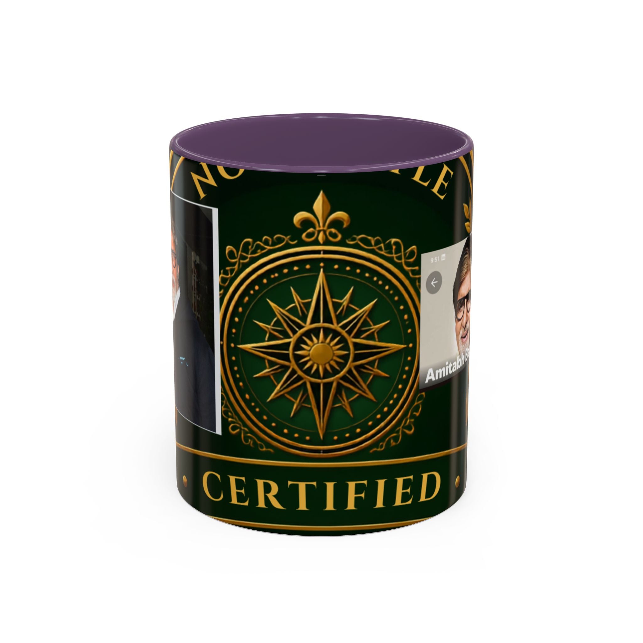 Certified Collector Accent Coffee Mug — Portrait Emblem Design (11/15 oz)