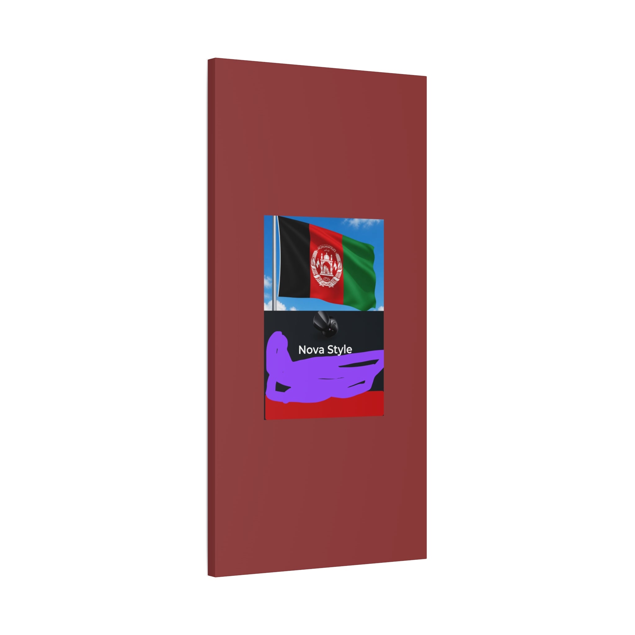 Afghan Flag Matte Canvas Print — Stretched 1.25" Wall Art