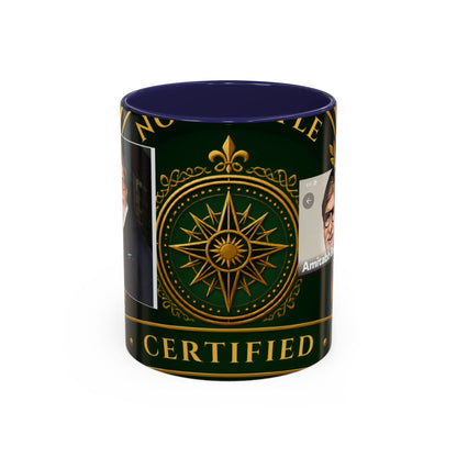 Certified Collector Accent Coffee Mug — Portrait Emblem Design (11/15 oz)