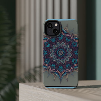 Phone Case — Blue Purple Mandala Magnetic Impact-Resistant Case