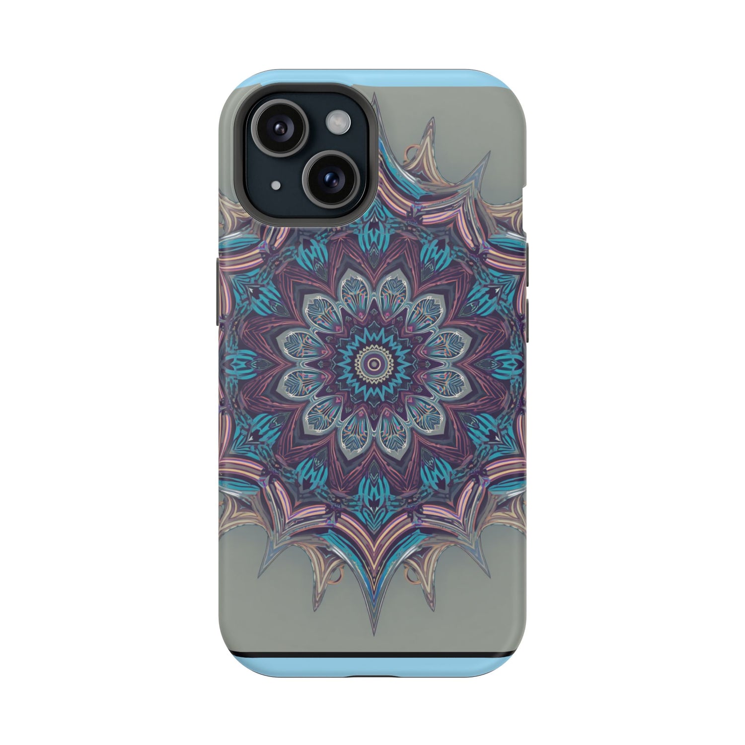Phone Case — Blue Purple Mandala Magnetic Impact-Resistant Case