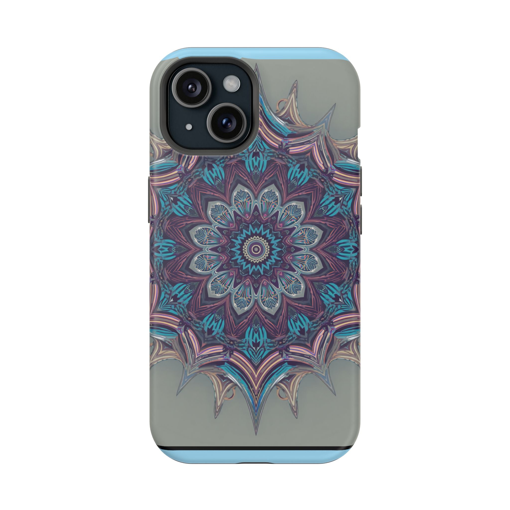 Phone Case — Blue Purple Mandala Magnetic Impact-Resistant Case
