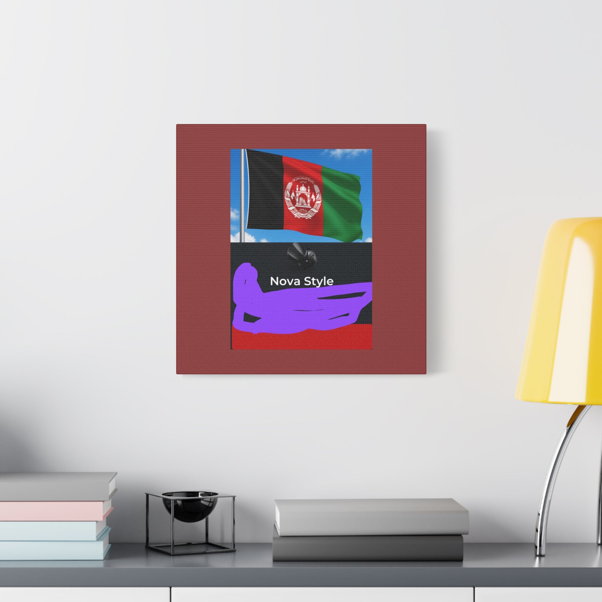 Afghan Flag Matte Canvas Print — Stretched 1.25" Wall Art