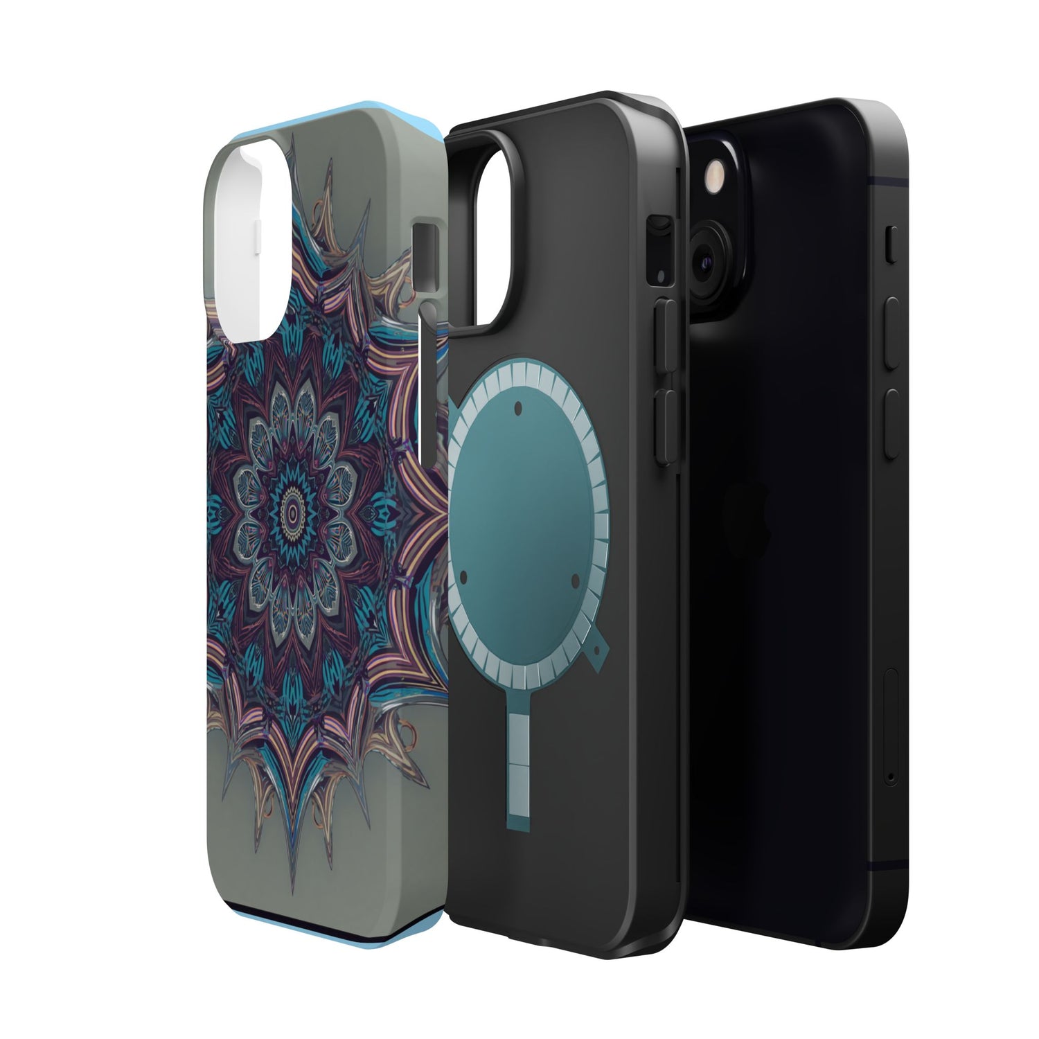 Phone Case — Blue Purple Mandala Magnetic Impact-Resistant Case