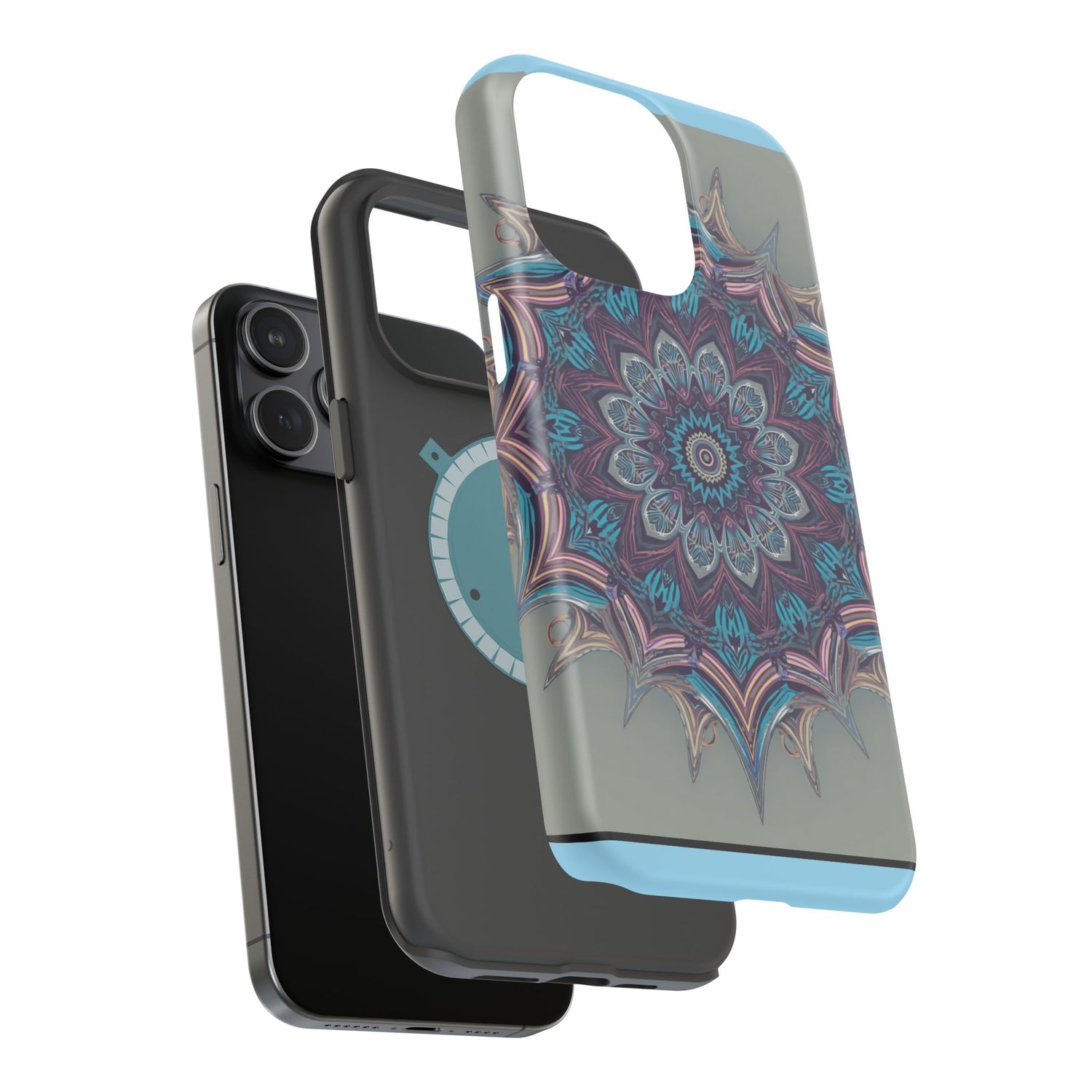Phone Case — Blue Purple Mandala Magnetic Impact-Resistant Case