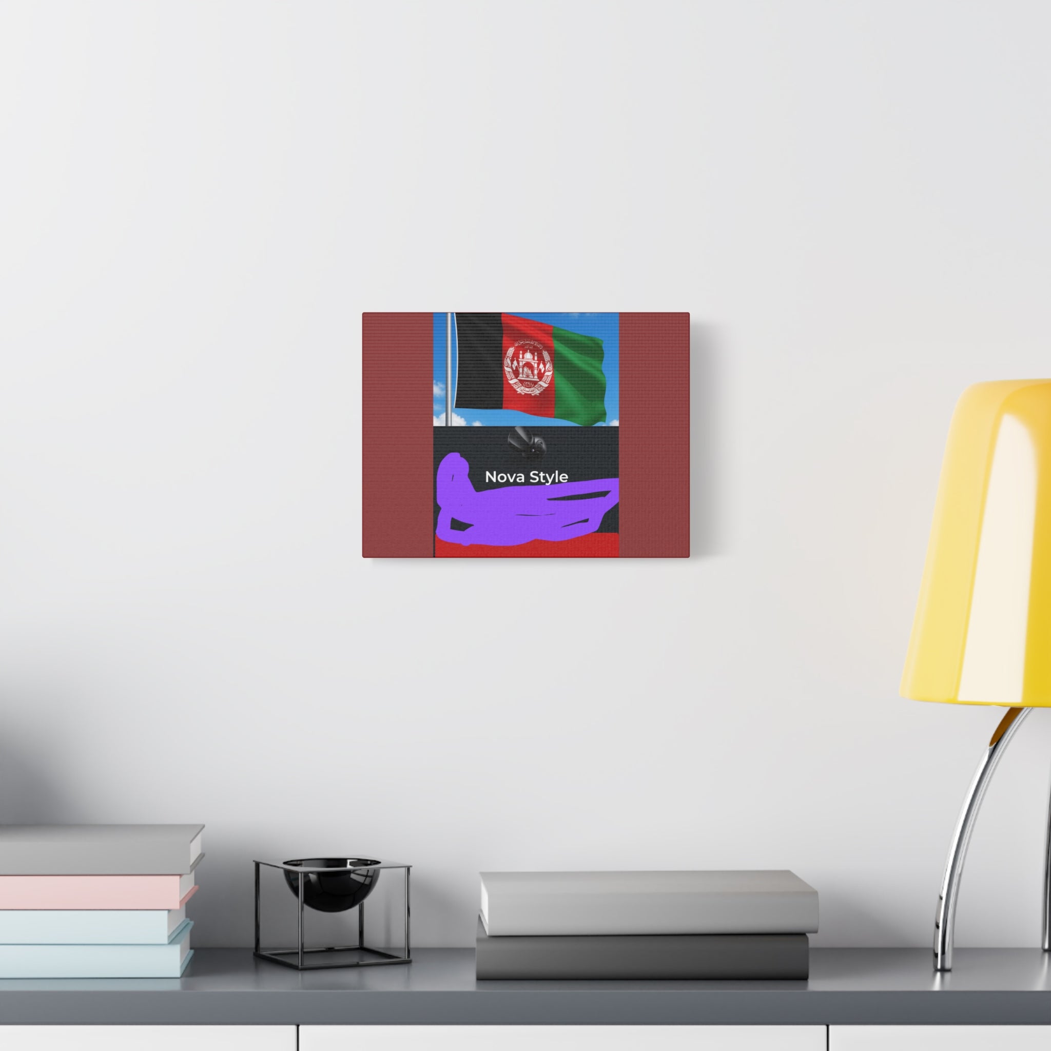 Afghan Flag Matte Canvas Print — Stretched 1.25" Wall Art