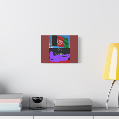 Afghan Flag Matte Canvas Print — Stretched 1.25" Wall Art