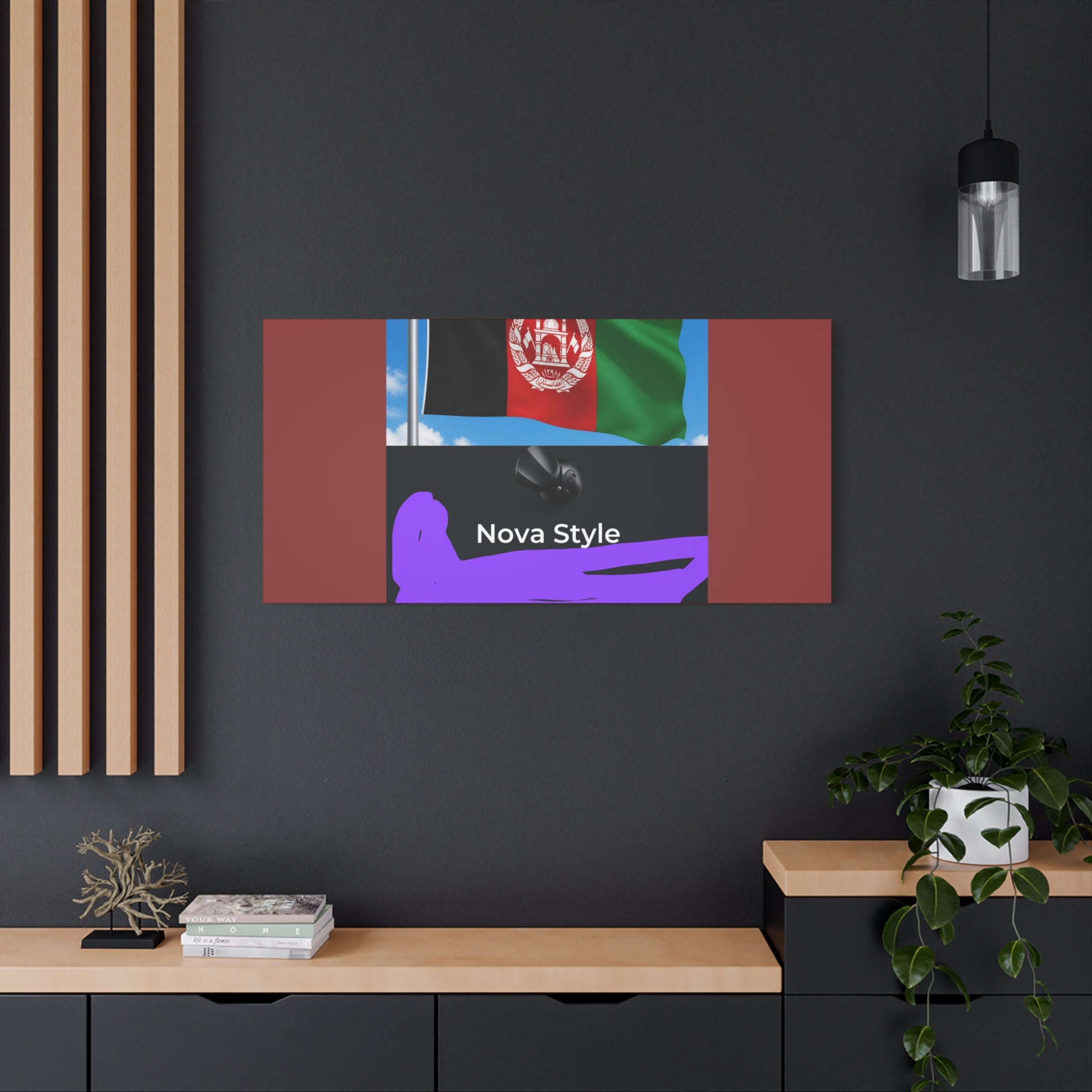 Afghan Flag Matte Canvas Print — Stretched 1.25" Wall Art