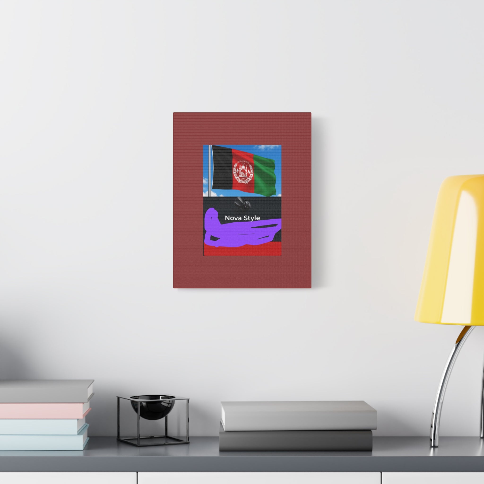 Afghan Flag Matte Canvas Print — Stretched 1.25" Wall Art