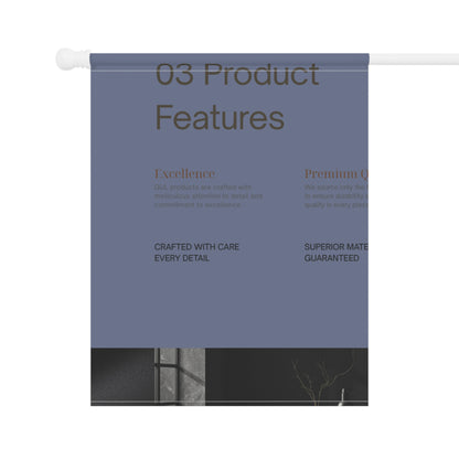 Garden Flag — Minimalist "03 Product Features" Decorative Garden &amp; House Banner