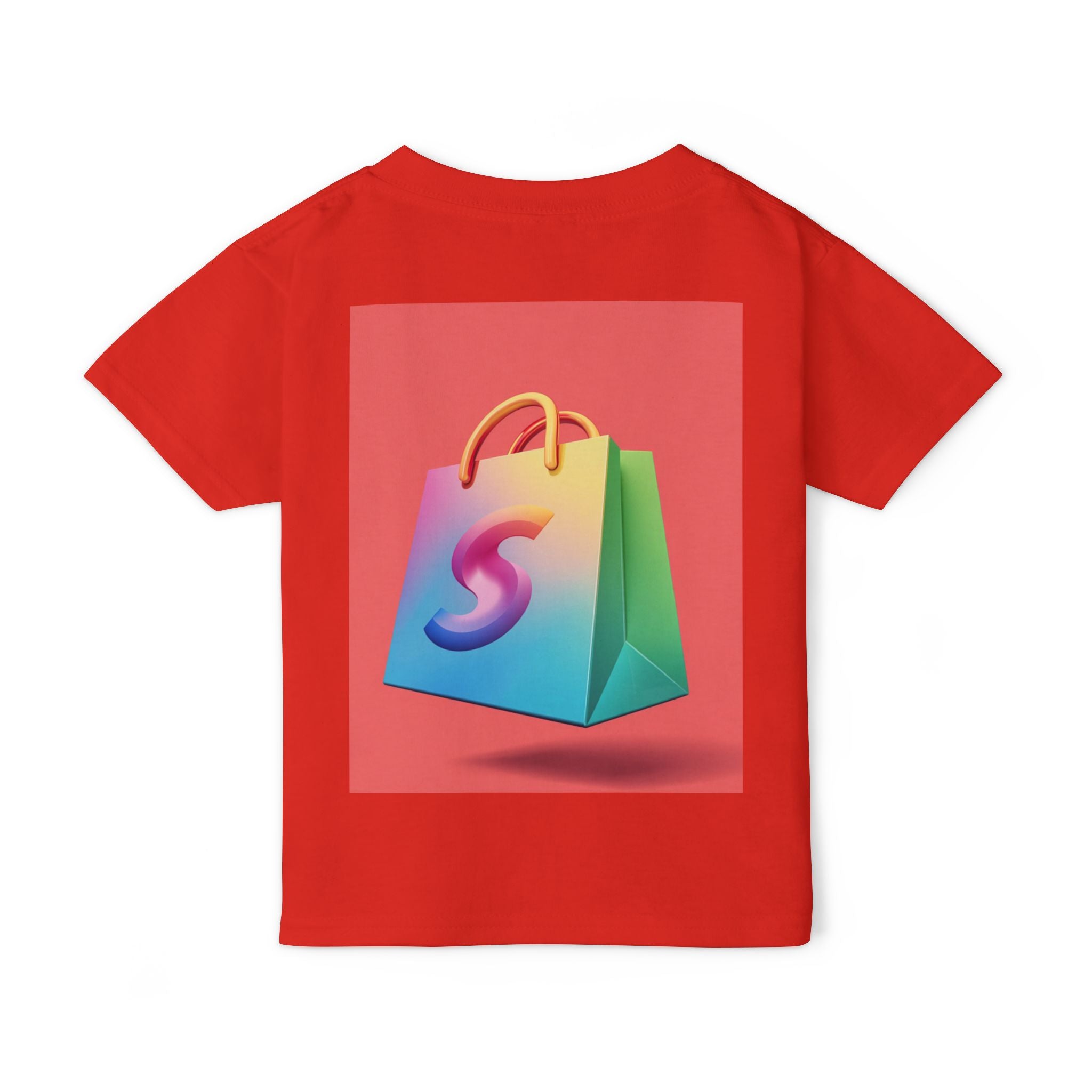 Toddler T-Shirt — Colorful Neon Shop &amp; Rainbow Shopping Bag Graphic