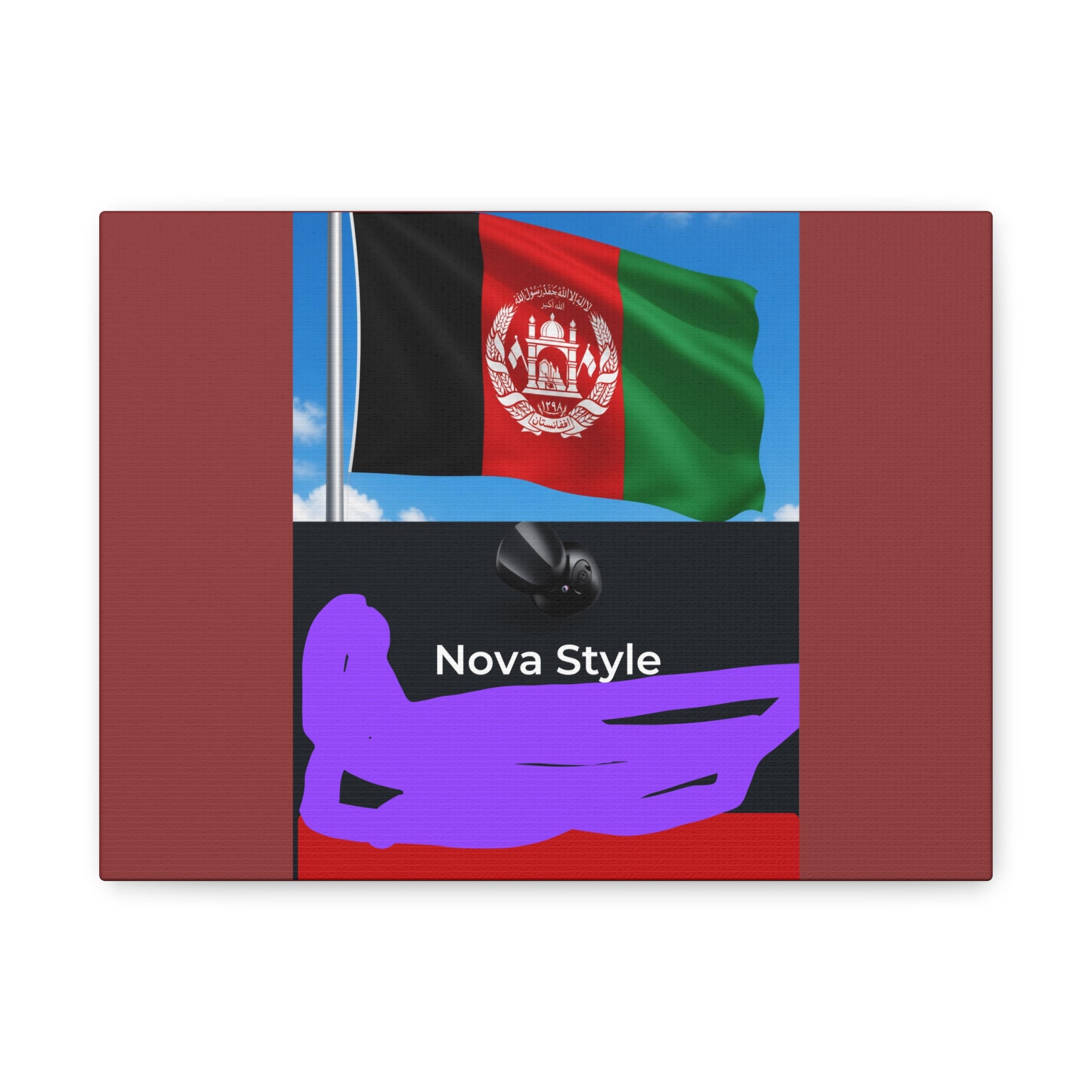 Afghan Flag Matte Canvas Print — Stretched 1.25" Wall Art