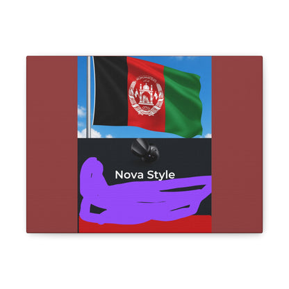 Afghan Flag Matte Canvas Print — Stretched 1.25" Wall Art
