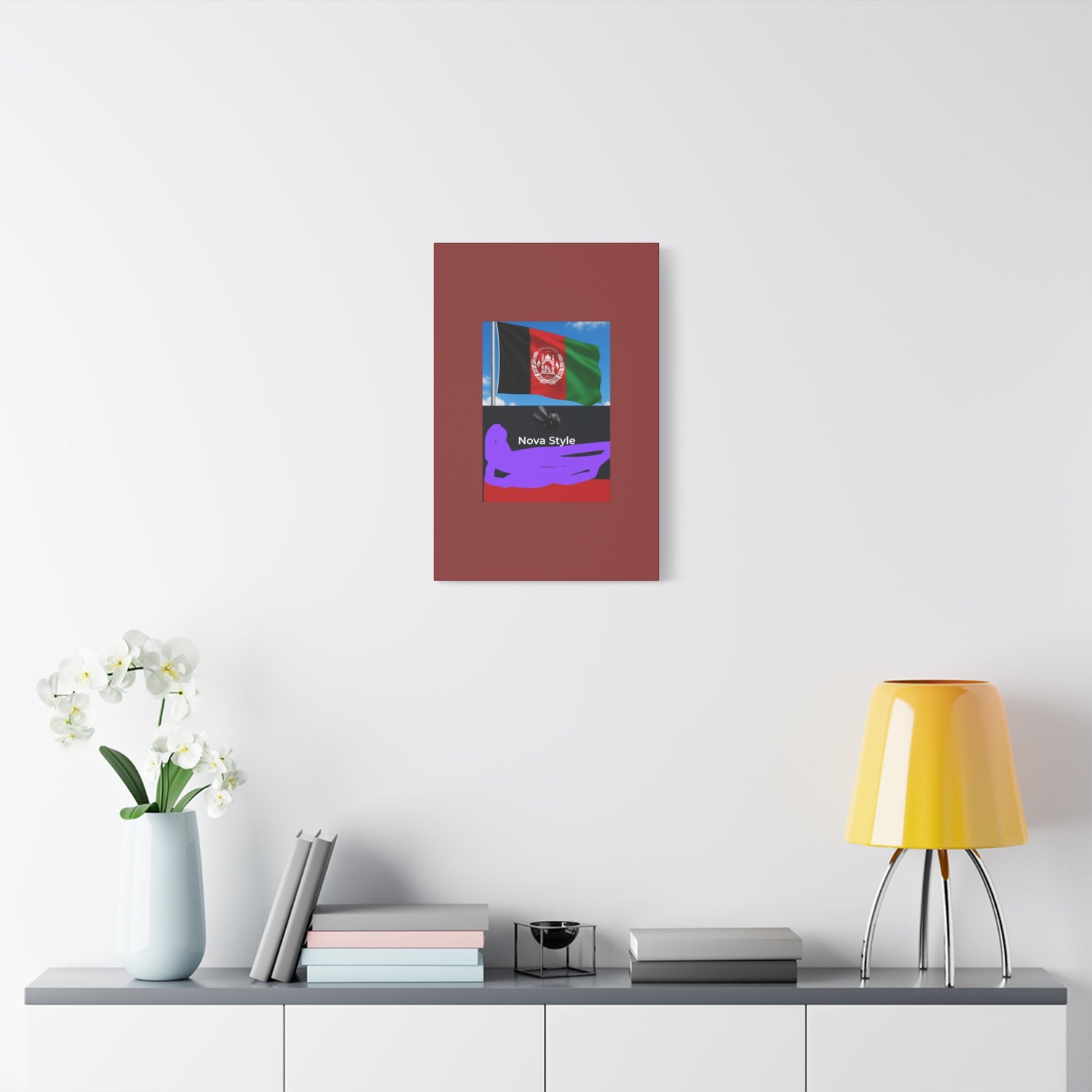 Afghan Flag Matte Canvas Print — Stretched 1.25" Wall Art