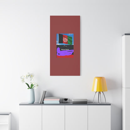 Afghan Flag Matte Canvas Print — Stretched 1.25" Wall Art
