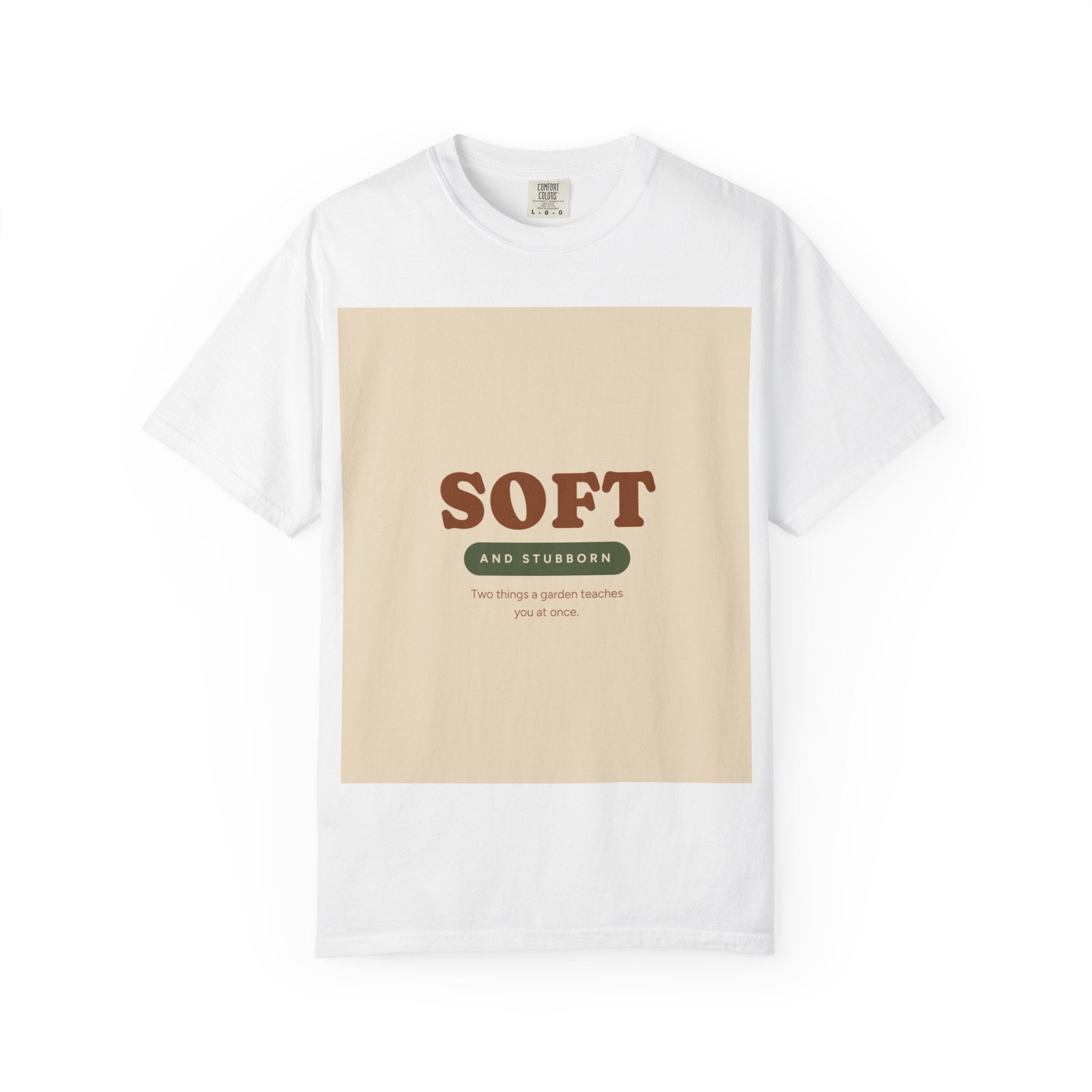 Soft and Stubborn T-Shirt — Retro Cream Graphic Tee
