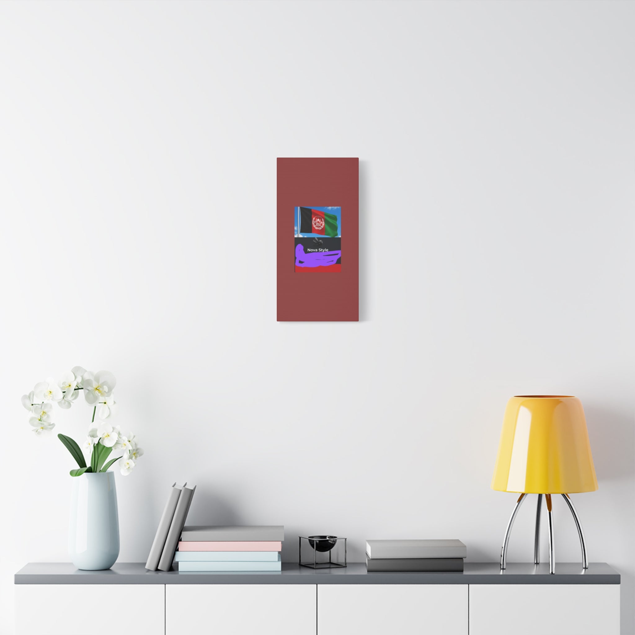 Afghan Flag Matte Canvas Print — Stretched 1.25" Wall Art