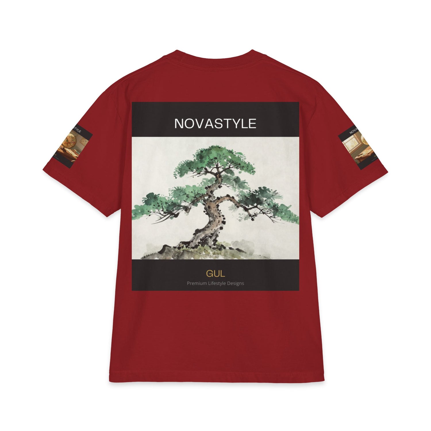 T-Shirt — NOVASTYLE Colorful Mandala &amp; Bonsai Graphic Tee