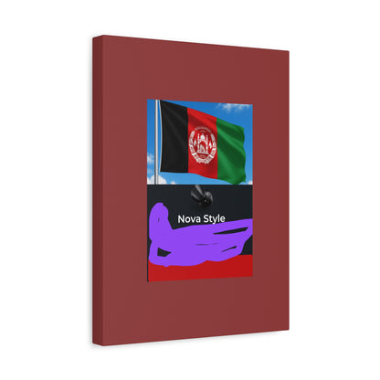 Afghan Flag Matte Canvas Print — Stretched 1.25" Wall Art
