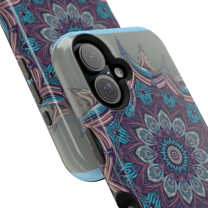 Phone Case — Blue Purple Mandala Magnetic Impact-Resistant Case