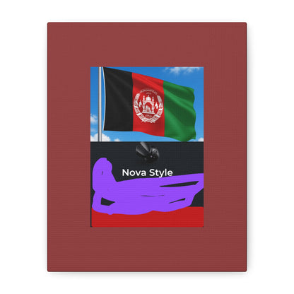 Afghan Flag Matte Canvas Print — Stretched 1.25" Wall Art