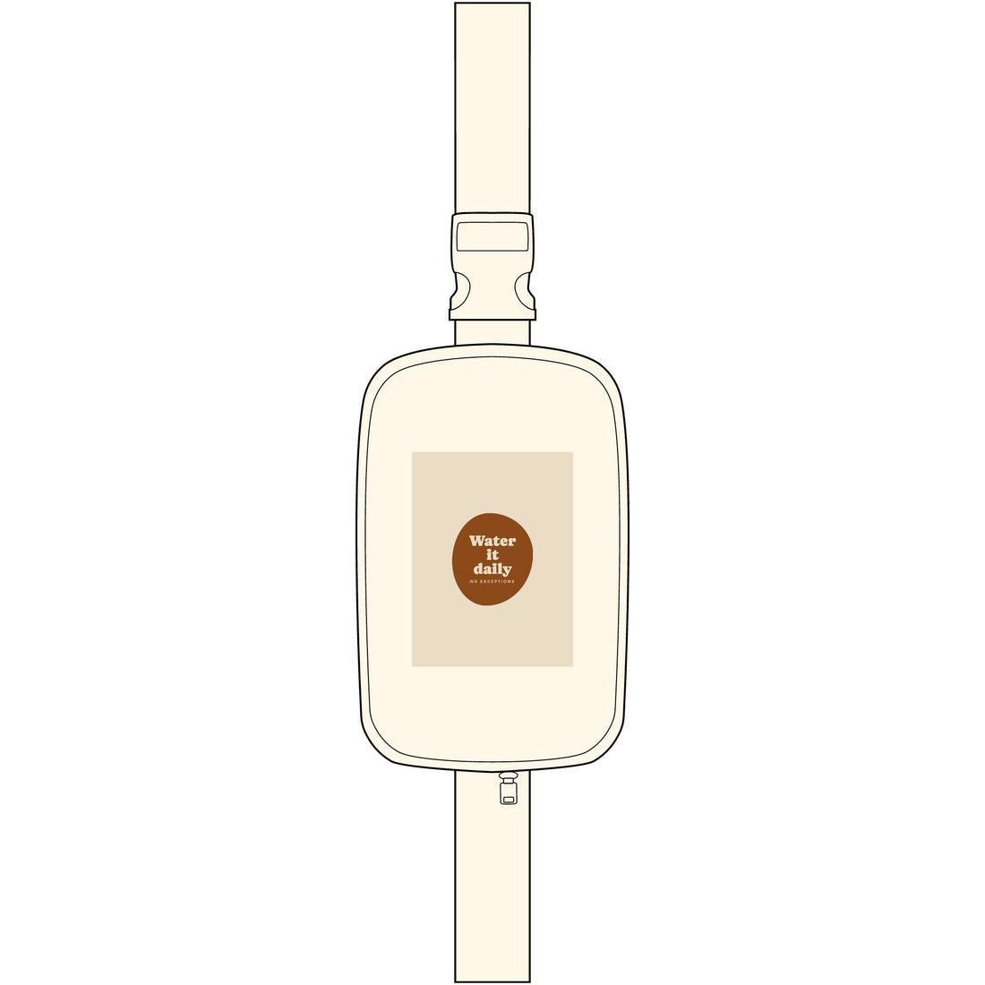 Explorer Sling Bag — Embroidered “Water the Daily” Casual Crossbody for Urban Adventures