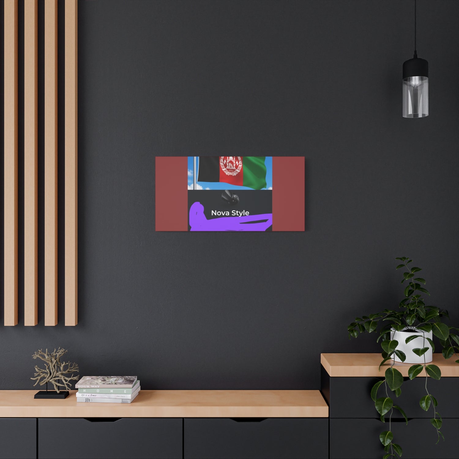 Afghan Flag Matte Canvas Print — Stretched 1.25" Wall Art