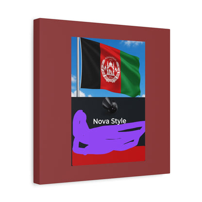 Afghan Flag Matte Canvas Print — Stretched 1.25" Wall Art