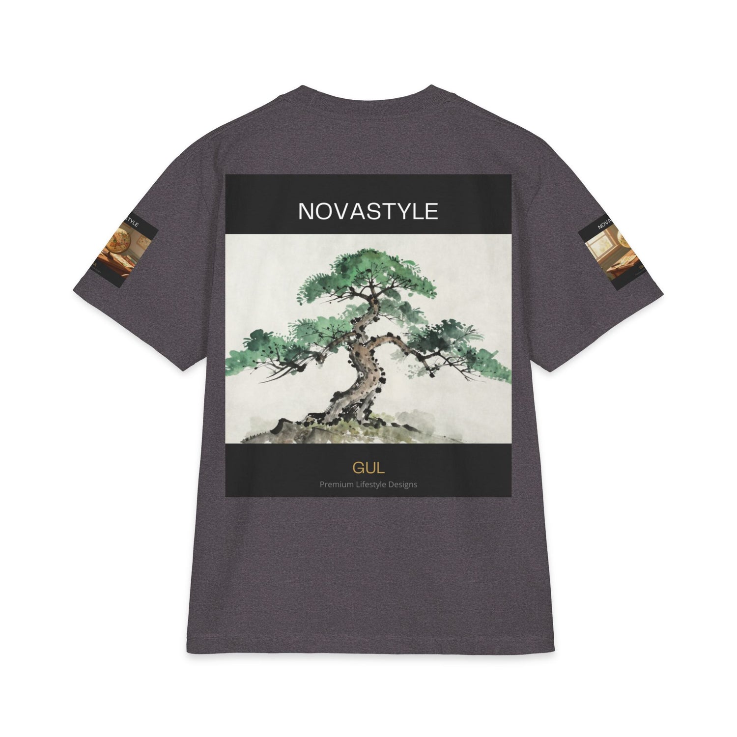 T-Shirt — NOVASTYLE Colorful Mandala &amp; Bonsai Graphic Tee