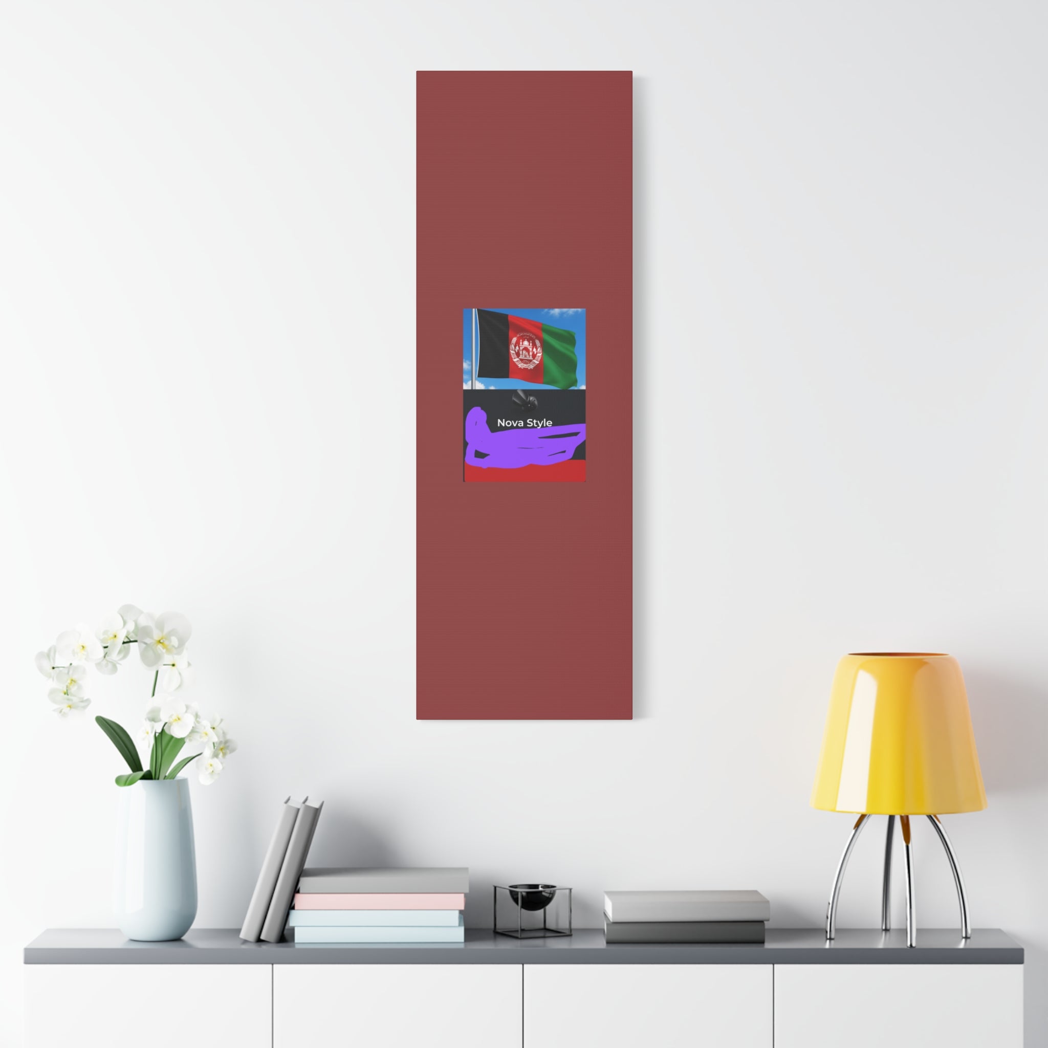 Afghan Flag Matte Canvas Print — Stretched 1.25" Wall Art