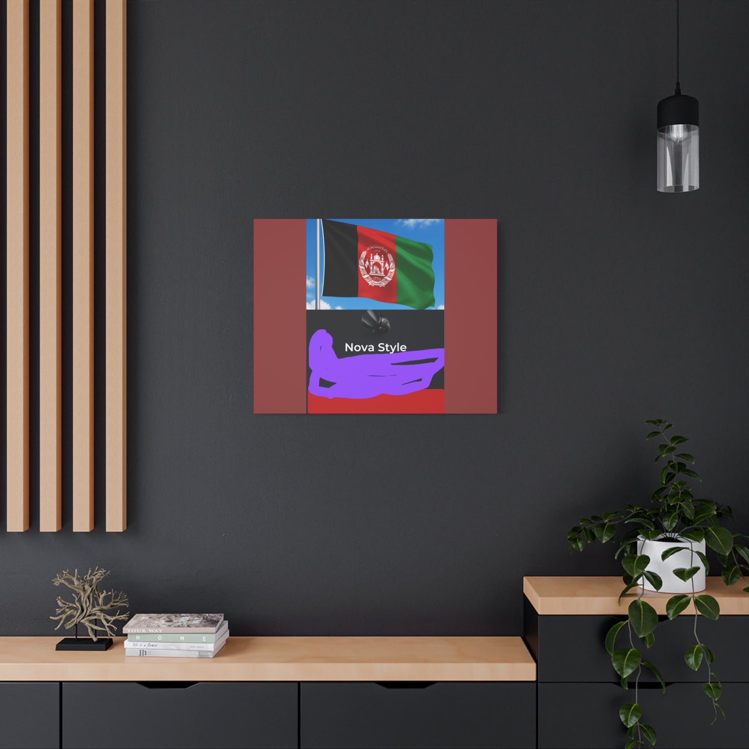 Afghan Flag Matte Canvas Print — Stretched 1.25" Wall Art