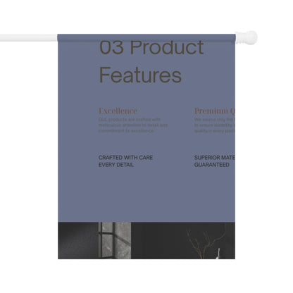 Garden Flag — Minimalist "03 Product Features" Decorative Garden &amp; House Banner