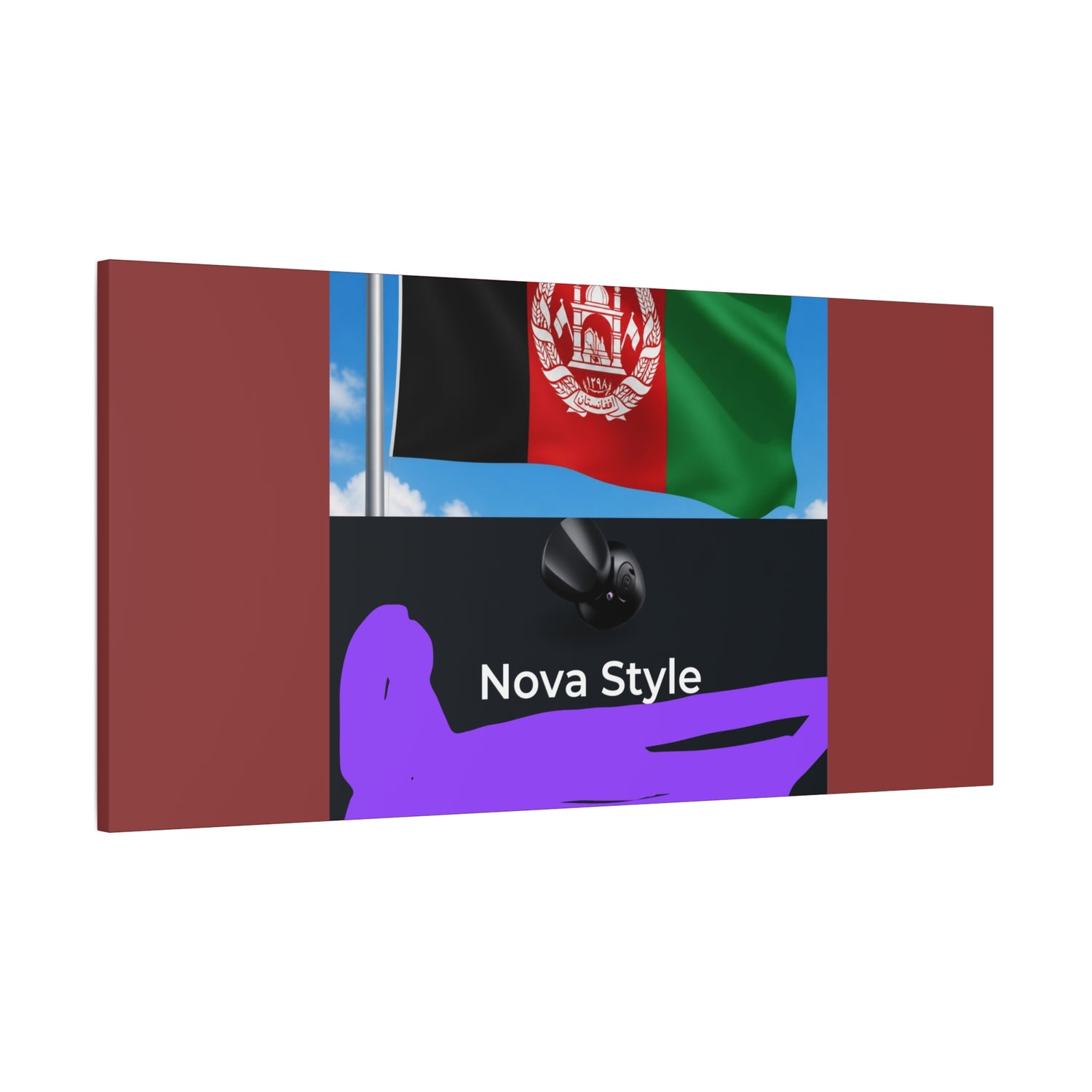 Afghan Flag Matte Canvas Print — Stretched 1.25" Wall Art